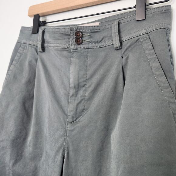 Everlane The Pleated Chino Straight Leg Pant in Balsam Green, 0 - Picture 3 of 9